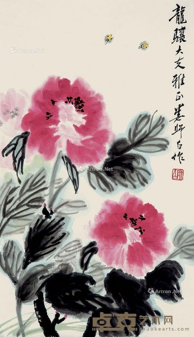 娄师白 牡丹 70×41cm