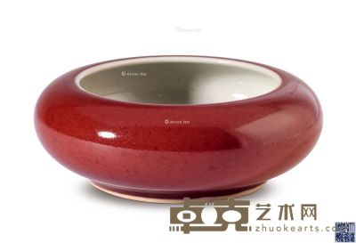 清乾隆 霁红釉水洗 直径12cm；高4.5cm