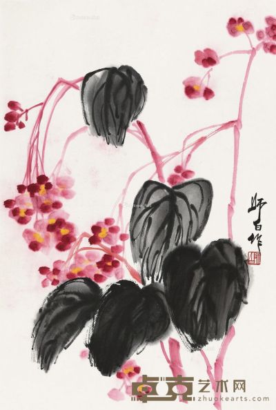 娄师白 花卉 68×45cm