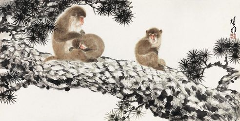 方楚雄 三猴图