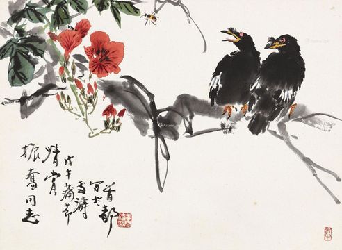 王雪涛 芙蓉双鸟