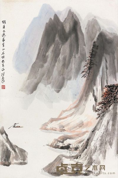 何海霞 轻舟已过万重山 68×45cm