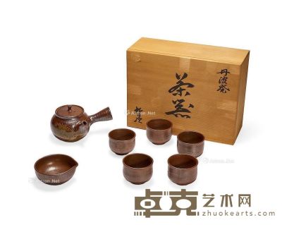 昭和时期 丹波烧哲次窑茶具 （一套） 尺寸不一