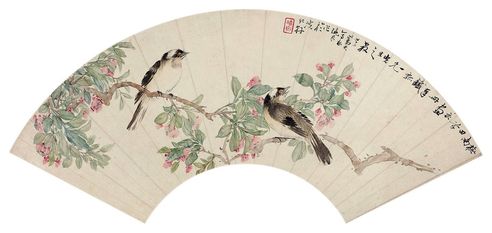 姜埙 桃花小鸟