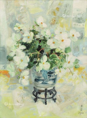 瓶中花卉 油画画布