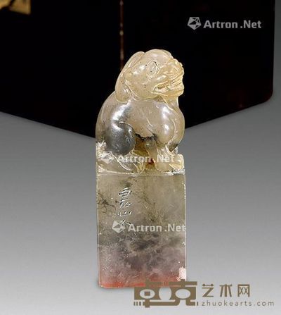 民国 嵌罗甸白石款寿山冻石章 （一件） 7cm