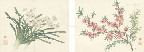 潘静淑 水仙 桃花