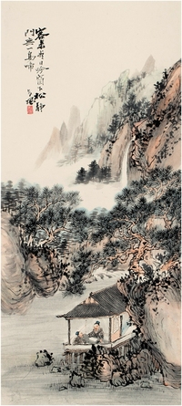 杜昌 松山清吟图