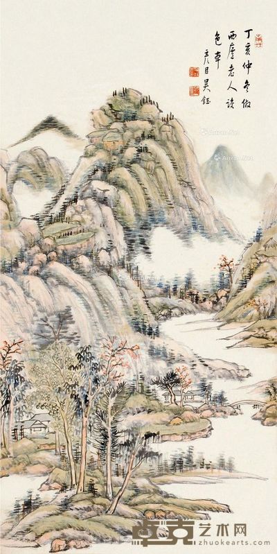 吴钰 山居图 69×34cm