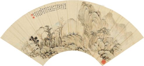 袁缶鸣 山林幽涧