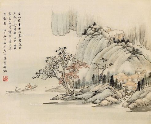 楼辛壶 晚山看云