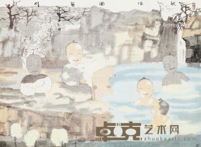 田黎明 秋凉图 92×34.5cm