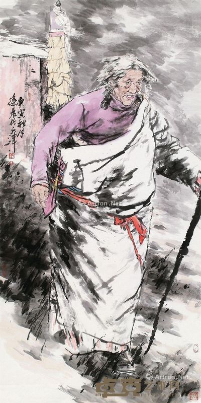 徐展 赶场 69×139cm