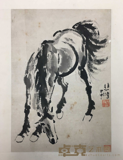 徐悲鸿奔马图 43*30cm