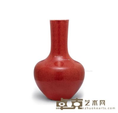清 霁红赏瓶 高22cm
