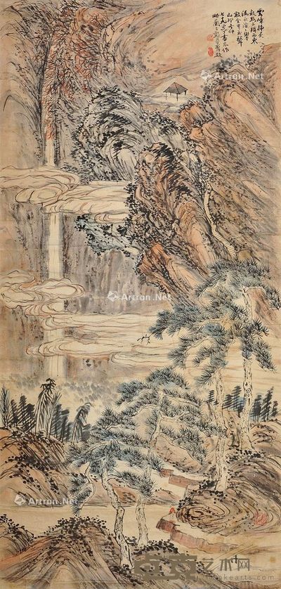 彭八百 山水 125×59cm