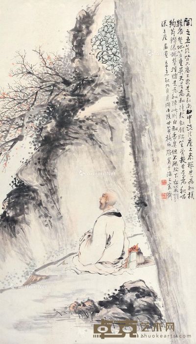 施伯雄 罗汉 103×58cm