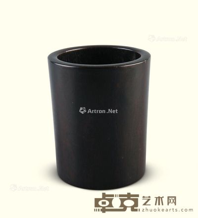 清 紫檀笔筒 口径11cm;高13cm