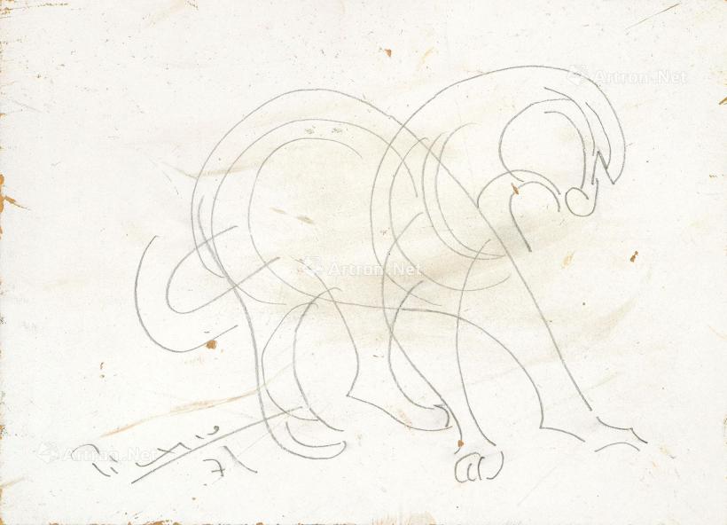 毕加索 素描马图