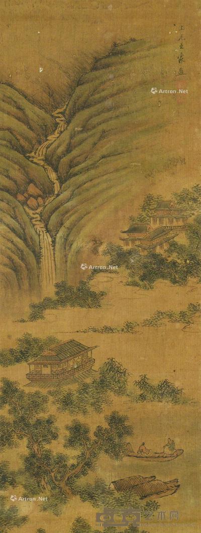 王霖 山水 96.5×36.5cm