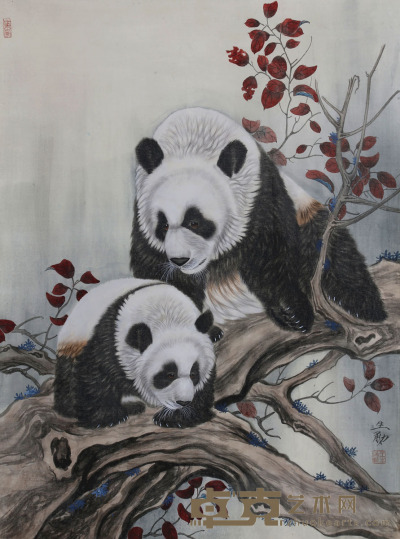 王生勇《熊猫》 78×58cm