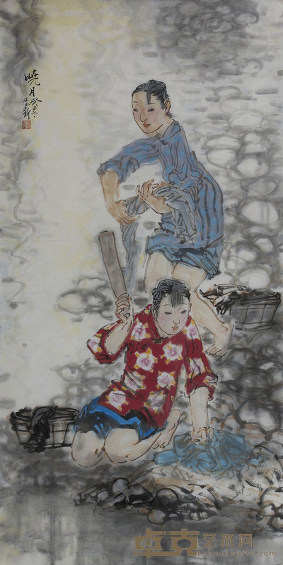 张春新《晓月》 138×68cm