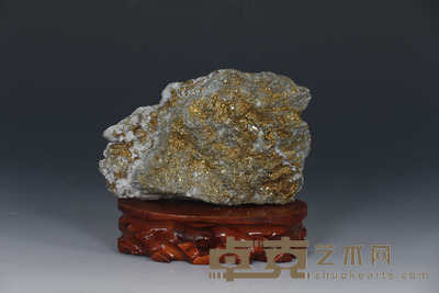 金矿原石金山摆件 长：15.5cm