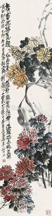 吴昌硕 菊石