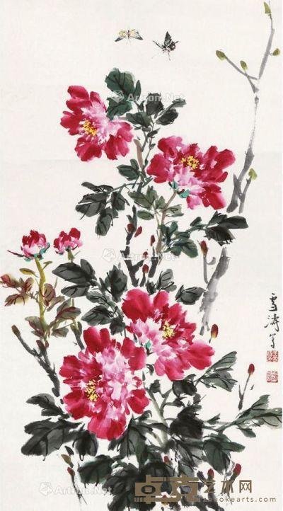 王雪涛 花卉 78×42cm
