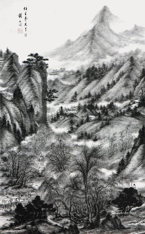 杨伯润 仿米家山水