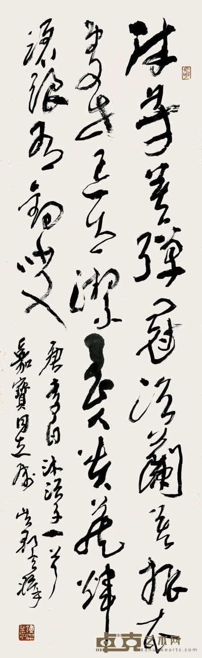 钟洪 书法 110.5×34cm