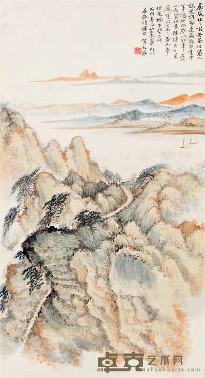 林峦帆影 95*35.5cm