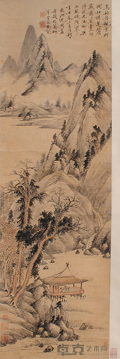 山水 113×36cm
