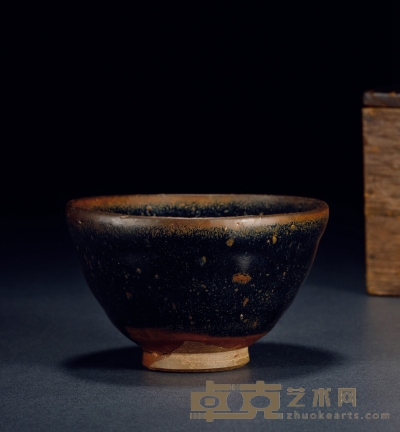 宋·建窑深腹乌金釉盏 高：6.6cm 口径：11cm