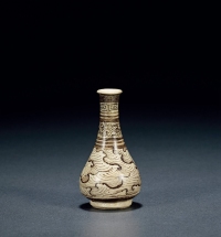 南宋·吉州窑海水纹胆瓶