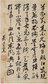 蔡道宪（1615～1643） 草书 七言诗