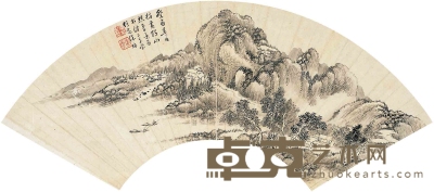 徐 枋（1622～1694） 春溪泛舟图 52×17cm