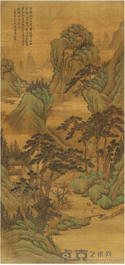 文征明（款）（1470～1559） 松壑会客图 172×81.5cm