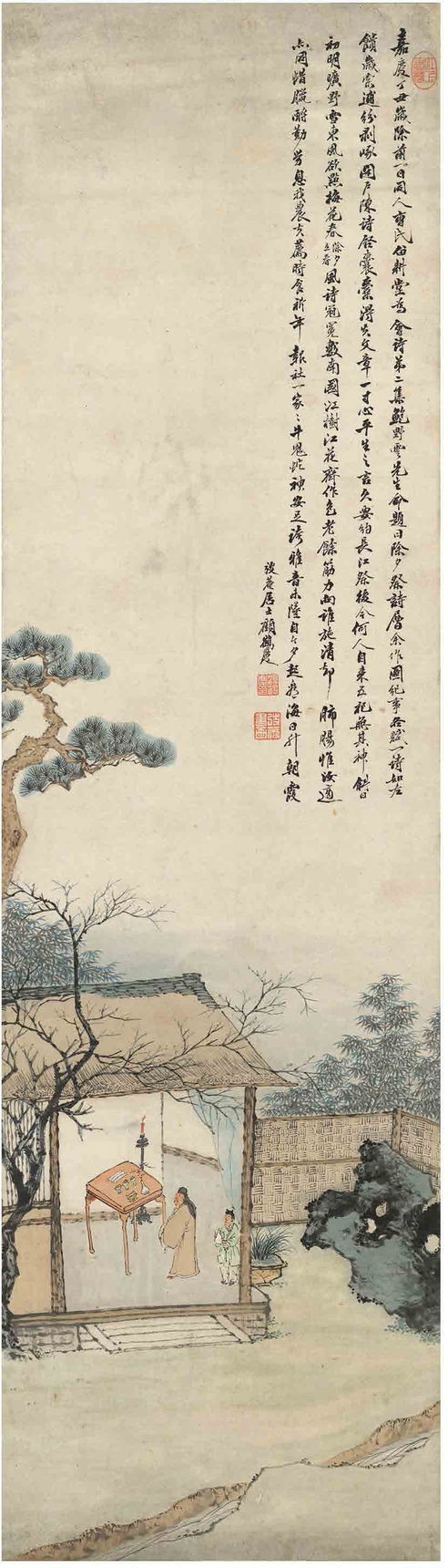 顾鹤庆（1766～1830后） 岁除祭事图