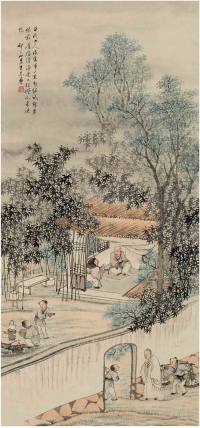 王 素（1794～1877） 邨上小景图