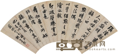 胡公寿（1823～1886） 行书 画论一则 52×18.5cm