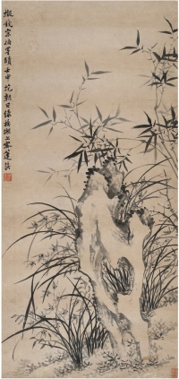 莲溪法师（1816～1884） 兰竹秀石图