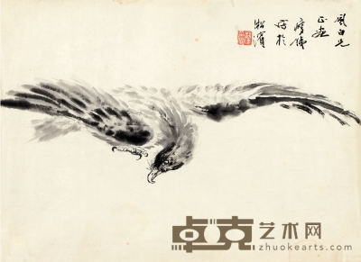 钱瘦铁（1897～1967） 翔鹰图 46×33cm