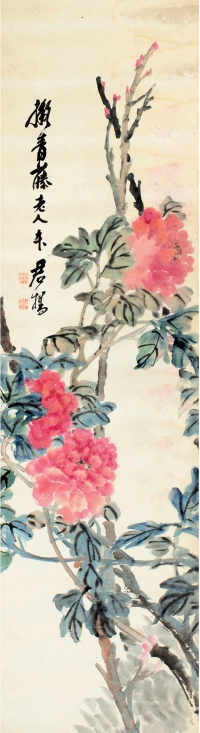 蒋君扬（1855～1915） 富贵花开图