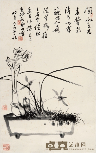 蒋风白（1915～2004） 墨兰图 68×42.5cm