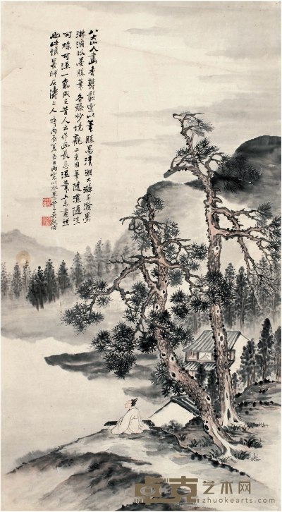 吴观岱（1862～1929） 松林秀麓图 144×79cm