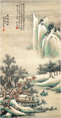 惠孝同（1902～1979） 寒林积雪图