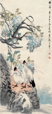 倪 田（1855～1919） 双禽图