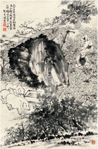 贺天健（1891～1977） 农家小景图