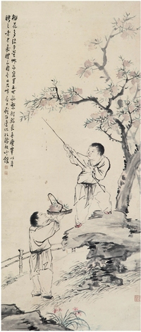 顾伯达（1903～1968） 多子多福图